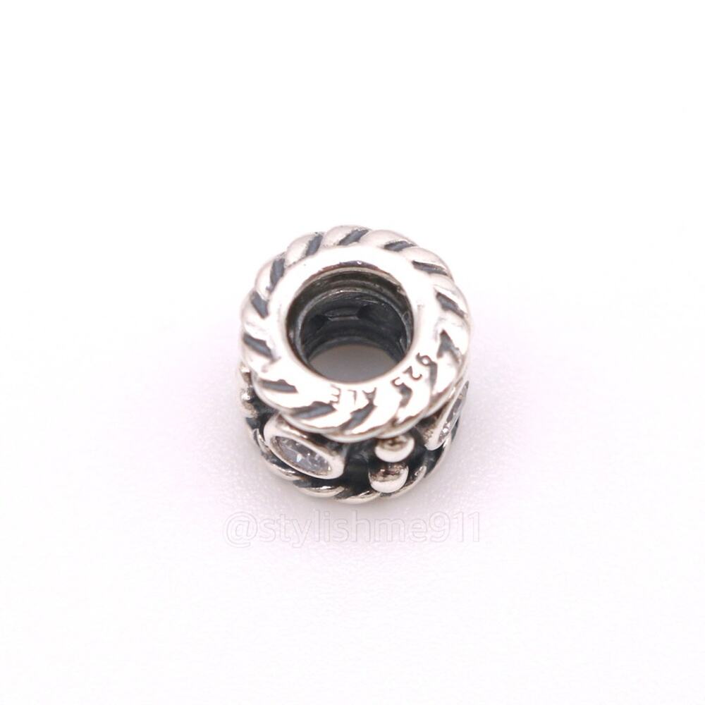 Authentic PANDORA Retired Abstract Oxidized Charm - Picture 9 of 9